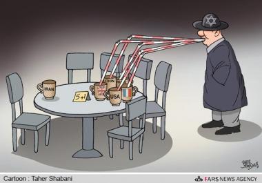 Iran nuclear talks - G 5 + 1 (caricature)