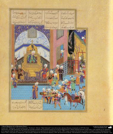 Arte islamica-Capolavoro di miniatura persiana,&quot;Shahname&quot;,libro di gran poeta iraniano&quot;Ferdosi&quot;-Edizione di Shah Tahmasbi-31