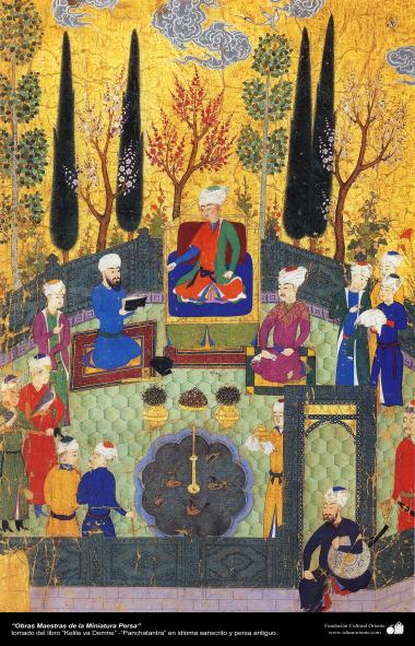 الفن الإسلامي – تحفة من المنمنمة الفارسية – كليلة ودمنة - 6