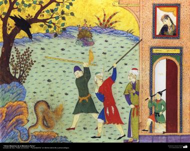 Obras-primas da miniatura Persa - extraída do livro Kelile va Demne o Panchatantra - Em idioma sânscrito e persa antigo - 8