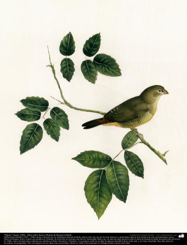 “Pájaro” (hacia 1900) - Pintura de Kamal ol-Molk (4)