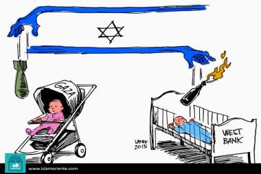 کارٹون - بچوں کو قتل عام اسرائیل کے ہاتھ