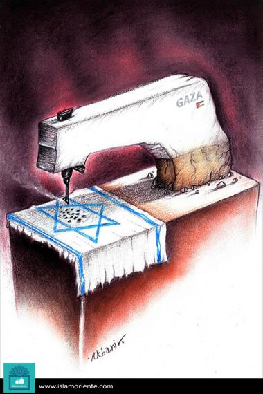 Palestina e Israel (caricatura)‎