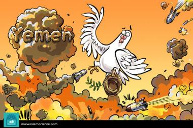 La pace in Yemen (caricatura)