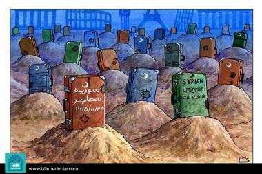 کارٹون - شام کی جنگ سے بھاگنے والوں کا انجام یورپ ممالک میں 
