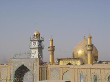 vista da cúpula e minaretes do Santuário do Imam Ali (AS)  