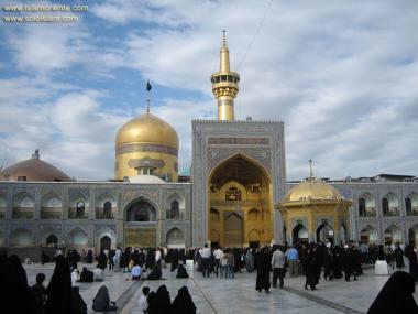 Main Entrance into Imam Reza`s Holy shrine in Mashhad - Iran