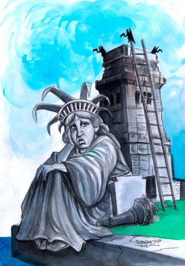 Fin de la liberté (Caricature)
