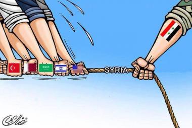 ･･･二対する抵抗しているシリア(漫画）