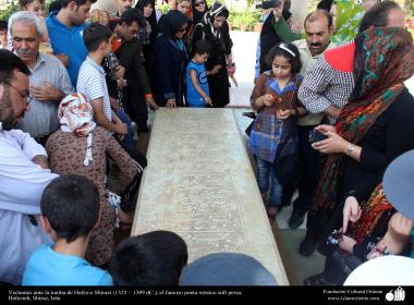 The city of shiraz - Visitors at the grave of Hafez-e Shirazi (1325 -. 1389 AD), the famous Persian Sufi mystic poet - 28