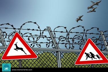 La zona dell&#039;immigrazione (Caricatura)