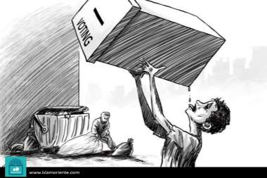 Assetato per democrazia (Caricatura)