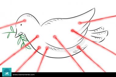 la paz en la mira (Caricatura)