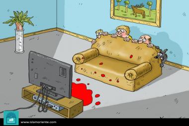 violencia televisiva (Caricatura)